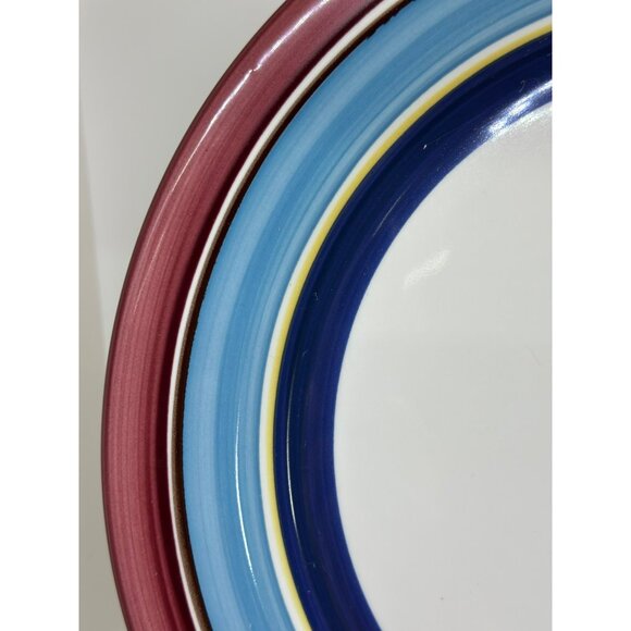 Longaberger USA Hand Painted Welcome Home Round Platter Red White & Blue - Picture 4 of 5